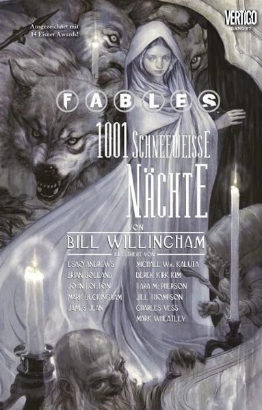 FABLES: 1001 SCHNEEWEISSE NÄCHTE spielt in der Frühzeit von Fabletown, lange bevor die FABLES- Serie einsetzt. Snow White reist als Gesandte der Exil- Fables nach Arabien, wo sie vom Sultan festgehalten wird, weil er sie heiraten und anschließend hinrichten lassen will. Aber die schlaue Snow schafft es, den Sultan zu bezaubern, indem sie Scheherazade spielt und ihm 1001 Nacht lang fabelhafte Geschichten erzählt, um ihr Leben zu retten. Anhand eines ganzen Spektrums unerwarteter Schrecken, finsterer Intrigen und launischer Lebensweisheiten enthüllt dieser Band das geheime Vorleben der bekannten Figuren in einer Reihe unwiderstehlicher und visuell verlockender Erzählungen. Autor Bill Willingham wurde dabei von einer eindrucksvollen Reihe von Künstlern aus der Comic- Branche unterstützt, angefangen bei Comic- Legenden bis hin zu erstaunlichen jungen Zeichnern der neuen Generation. FABLES: 1001 SCHNEEWEISSE NÄCHTE ist sowohl ein guter Einstieg in die von Kritikern gefeierte Serie als auch ein essenzieller Bestandteil der fantastischen FABLES- Saga.