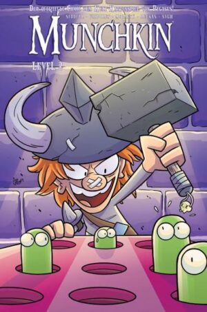 Munchkin ist ein Kartenspiel, das sich humorvoll mit Fantasy und Rollenspielen auseinandersetzt. Das beginnt schon beim Namen: “Munchkin” nennt man nämlich kindische RPG- Spieler, denen es nur darum geht, alles totzumachen, was kreucht und fleucht. Sie wollen nur eins: den stärksten Character und die fetteste Beute. Und genau dies ist auch das einzige Ziel des satirischen Kartenspiels, das der begabte Autor Steve Jackson gemeinsam mit John Kovalic erdacht hat, dem idealen Künstler für dieses Unterfangen. Munchkin gewann 2001 den angesehenen Origin Award und wächst stetig. Mittlerweile gibt es mehr als ein Dutzend Erweiterungen, die nicht nur Fantasy aufs Korn nehmen, sondern auch andere Genres der Nerd- Kultur. Die deutschsprachige Version des Kult- Kartenspiels könnt ihr euch bei Pegasus Spiele holen! Satirisch, witzig und seit Jahren Kult!