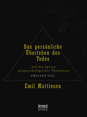 Seit Menschengedenken existiert die eine zentrale Frage: Was passiert mit uns nach dem Tode? Nicht nur in philosophischen Zusammenhängen, auch auf praktischer Ebene gelangen Forscher zu erstaunlichen Ergebnissen. Emil Mattiesen ist einer der wichtigsten Vertreter der deutschen Parapsychologieforschung. Sein dreibändiges Hauptwerk „Das persönliche Überleben des Todes“ gilt seit seinem Erscheinen 1936- 39 als Standardwerk der Parapsychologie und hat bis heute nicht an Bedeutung verloren. Mattiesen nähert sich der Frage nach dem Weiterleben auf empirischer Basis: In seinem Hauptwerk belegt er seine Theorien mit faszinierenden Berichten aus Séancen, von Medien und Augenzeugen parapsychologischer Phänomene. Seine Beweise für ein Leben nach dem Tod konnten bislang nicht widerlegt werden. Mattiesens Studien sind grundlegend und insbesondere der Umfang seiner Untersuchungen genießt noch heute in der Forschung hohe Anerkennung. 'Ängste und Sorgen, Befürchtungen und Hoffnungen, Liebe und Haß, namentlich aber die Aufregungen eines katastrophalen Todes, welche noch in das im Sterben zutage tretende Unterbewußtsein hinüberzittern, werden von diesem in Form von Autosuggestionen mit hinübergenommen in den veränderten Zustand und suchen sich von dorther noch materiell zu verwirklichen, wenn die neuen Lebensbedingungen das Ich schon nach einer ganz andern Richtung weisen.‘ Wie ein ‚Nachtwandelnder‘ setzt der Abgeschiedene z.B. seine ‚nächtlichen Gänge‘ in dem Hause fort.‘ In SEVERUS Verlag wurden die drei Bände neu aufgelegt. EAN: 978- 3- 86347- 536- 9 (Bd. 1), 978- 3- 86347- 538- 3 (Bd. 2), 978- 3- 86347- 540- 6 (Bd. 3)