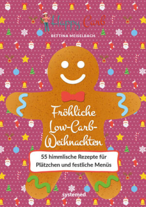 Himmlische Low-Carb-Rezepte für ein gesundes Fest Weihnachten bedeutet immer auch Plätzchenduft im ganzen Haus, festliches Essen mit der Familie und Schlemmerei. Dass Sie darauf nicht verzichten müssen, wenn Sie sich Low Carb ernähren, zeigt Ihnen dieses Buch. Knuspern Sie sich mit den wunderbaren zuckerfreien Plätzchen und Lebkuchen durch den Advent und verwöhnen Sie Ihre Lieben mit kohlenhydratarmen Weihnachtsmenüs mit ausgefallenen Vorspeisen, festlichen Hauptgerichten und winterlichen Getränken! Mit diesen 55 Rezepten wird die Weihnachtszeit ein echtes kulinarisches Highlight und Sie und Ihre Familie werden gar nicht merken, dass Sie sich gerade bei vollem Genuss gesund ernähren und dabei die Figur schonen. Fröhliche Low-Carb-Weihnachten!