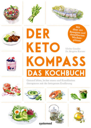 Das Kochbuch zum erfolgreichen Ratgeber Keto-Kompass Die ketogene Ernährung ist kohlenhydratarm und reich an Geschmack, guten Fetten und pflanzlichen Sekundärstoffen. Wenn man sie richtig zusammenstellt, ist sie auch sehr effektiv bei der Behandlung von Übergewicht, Typ-2-Diabetes, Bluthochdruck, neurologischen sowie Autoimmun- und Krebserkrankungen. Wie diese gesunde Ernährungsweise auch im Alltag funktioniert, zeigen die Ärztin Brigitte Karner und die Ernährungswissenschaftlerin Ulrike Gonder mit über 120 leckeren Ketorezepten, darunter zahlreiche vegetarische und vegane. Speziell auf die Erkrankungen zugeschnittene Wochenpläne erleichtern die Umsetzung. Mit motivierenden Erfolgsgeschichten und einer fundierten Einführung zu den Wirkungen und Möglichkeiten der ketogenen Ernährung ist dieses Buch ein unverzichtbarer praktischer Ratgeber für Patienten, Therapeuten und alle, die Keto einmal ausprobieren möchten!