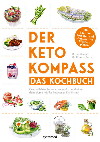 Das Kochbuch zum erfolgreichen Ratgeber Keto-Kompass Die ketogene Ernährung ist kohlenhydratarm und reich an Geschmack, guten Fetten und pflanzlichen Sekundärstoffen. Wenn man sie richtig zusammenstellt, ist sie auch sehr effektiv bei der Behandlung von Übergewicht, Typ-2-Diabetes, Bluthochdruck, neurologischen sowie Autoimmun- und Krebserkrankungen. Wie diese gesunde Ernährungsweise auch im Alltag funktioniert, zeigen die Ärztin Brigitte Karner und die Ernährungswissenschaftlerin Ulrike Gonder mit über 120 leckeren Ketorezepten, darunter zahlreiche vegetarische und vegane. Speziell auf die Erkrankungen zugeschnittene Wochenpläne erleichtern die Umsetzung. Mit motivierenden Erfolgsgeschichten und einer fundierten Einführung zu den Wirkungen und Möglichkeiten der ketogenen Ernährung ist dieses Buch ein unverzichtbarer praktischer Ratgeber für Patienten, Therapeuten und alle, die Keto einmal ausprobieren möchten!