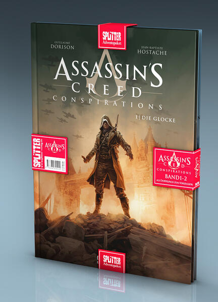 Der komplette Zyklus der »Assassin‘s Creed«- Albenreihe in einem Doppelpack zum günstigen Sonderpreis! Eddie Gorm erwartet nicht mehr viel von seinem Leben. Er ist im Unfrieden aus der britischen Navy ausgeschieden und schlägt sich im Londoner Dockland als Schieber und Schmuggler durch, wenn es sein muss, auch buchstäblich. Doch die Zeiten sind nicht so, dass sich ein Mann einfach wegducken kann man schreibt das Jahr 1940, es herrscht Krieg. Und ohne dass er es ahnt, haben mächtige Organisationen bereits ein Auge auf Eddie geworfen. Bald wird er eine Schlüsselfigur sein in einem mehr als undurchsichtigen Spiel um Spionage und Doppelagenten und die dahinter verborgenen Absichten. In »Assassin‘s Creed Conspirations« ist nichts so, wie es auf den ersten oder zweiten Blick scheint. Und auch der Nachfolgeband »Bloodstone« greift diese raffinierte Geschichte nicht nur wieder auf und führt sie bis in die jüngste Vergangenheit fort, sondern erzählt sie zusätzlich zum Teil aus einer neuen, überraschenden Perspektive.