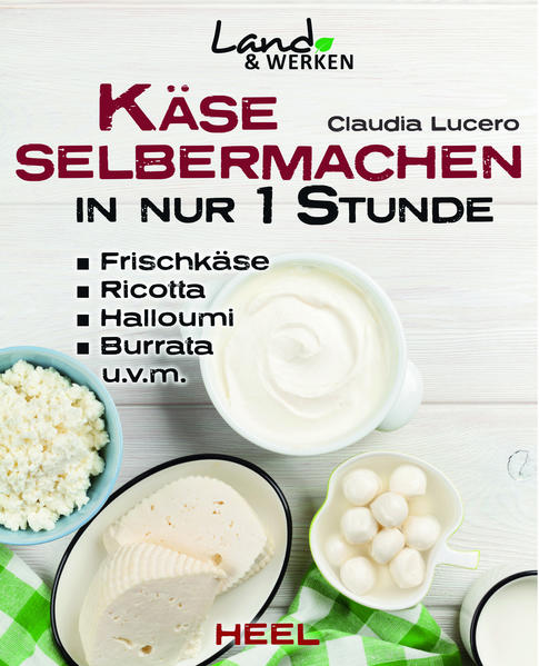 Wussten Sie, dass Ihre Küche eine Käserei ist? Claudia Lucero lehrt Sie das kleine Einmaleins des Käsemachens: Milch plus Lab plus Säure plus Hitze, Formen, Trocknen, Pressen. Bebilderte Schritt-für-Schritt-Anleitungen zeigen Ihnen, wie Sie aus wenigen Zutaten und mit einfachen Küchenutensilien in nur 60 Minuten frischen Käse herstellen können. Ob mit Schmelz oder Biss, zum Schlemmen oder Verschenken, als Würfel, Kugel oder Rolle: In diesem Buch finden Sie über 15 verschiedene Käsesorten (darunter Klassiker wie Ricotta, Mozzarella und Hüttenkäse oder Exoten wie Panir und Oaxaca), aber auch DIY-Rezepte für Butter, Ghee und Joghurt und nützliche Tipps zur Aufbewahrung Ihrer hausgemachten Leckerbissen. Das Buch bietet mit den über 460! einfach nachzuvollziehenden Schritt-für-Schritt-Fotos nicht nur die ideale Anleitung für den Einstieg in die Hobby-Käserei. Als absolut hochwertige rund 1 kg schwere Käse-Bibel im Hardcover mit 256 Seiten und vielen schönen Rezeptbildern macht diese Käsebuch auch beim Durchblättern Freude und ist ein schönes Geschenk für alle, die Freude am Selbermachen haben. Ob gebratener Honigkäse, gegrillte Auberginenröllchen mit Halloumi, Burrata mit Nussbutter, Käsepralinen, Käse in Weinblättern, Blütenkäse oder köstliche Beilagen für die Käseplatte von Meersalz-Rosmarin-Mandeln bis Sauerkirsch-Thymian-Haselnuss-Paste - man weiß gar nicht, welches Rezept man zuerst ausprobieren soll. Die Käse-Rezepte sind auf der Basis pflanzlicher Labaustausch-Tabletten angelegt, können aber natürlich auch mit tierischen Lab zubereitet werden. Einige Rezepte sind auf die Herstellung in einer Mikrowelle ausgerichtet, es wird aber immer eine alternatives Rezept für die Herstellung auf dem Herd angeboten. Die Ergebnisse variieren etwas z.B. hinsichtlich der Zubereitungszeit oder der Konsistenz - das Resultat ist aber ebenso köstlich! Außerdem in der Reihe Land & Werken erhältlich: Fermentieren - Selbst räuchern - Selber Wursten - Hausschlachtung - Ländliche Vorratshaltung - Marmelade - Selber Schnäpse und Liköre herstellen uvm.