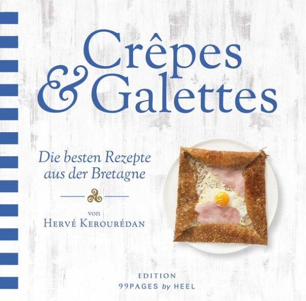 Sie gelten als die "französische Pizza", sind ebenso leicht und vielseitig zuzubereiten. Ob salzig oder süß - die belegten oder gefüllten Pfannkuchen sind Festessen für die ganze Familie und für jeden Anlass. Dieses Buch ist eine Hommage an das Crêpe und dessen herzhafte Variante, die Galette, und natürlich auch an die Bretagne, die Heimat dieser vielseitigen Köstlichkeiten. Das Prinzip ist immer dasselbe: eine Buchweizen-Galette oder ein Weizen-Crêpe erhält die persönliche Note durch den individuellen Belag, feste Regeln gibt es da nicht, der Fantasie sind keine Grenzen gesetzt. In 99 Rezeptideen hat der Bretone Hervé Kerourédan die beliebtesten Kompositionen seines Hamburger Restaurauts Ti Breizh zusammengestellt: mal deftig belegt mit Fisch, Speck, Ziegenkäse oder süß und fruchtig mit Eis, Früchten, Nutella oder Konfitüre. Ebenso gelungene wie einfache französische Gerichte mit magischer Anziehungskraft, dem sich auch Urlauber in der Bretagne kaum entziehen können. Eine kleine Übersicht über die Geschichte dieser Speisen und der Bretonen rundet dieses Rezeptbuch ab und ist damit ein Buch für alle Liebhaber der Bretagne und der bretonischen Küche, denn diese rustikalen Gerichte sind untrennbar mit dieser beliebten Region Frankreichs verbunden.