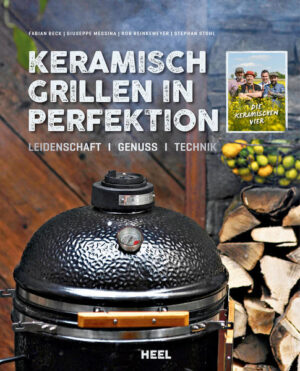 Einen Keramik-Grill einfach nur Grill zu nennen, ist vornehmes Unterstatement. Er ist so vielseitig, dass man ihn ohne Übertreibung als Außenküche bezeichnen kann, denn er eignet er sich zum Backen, Smoken, Räuchern, Dörren, Kochen, Wokken. Grund genug, um diese vielseitigen Zubereitungsmöglichkeiten mit dem Kamado, wie der Keramikgrill auch genannt wird, entsprechend zu würdigen und detailliert zu präsentieren. Und zwar unter der Autorschaft der vier Profi-Köche Giuseppe Messina, Fabian Beck, Rob Reinkemeyer und Stephan Stohl. Es gehört allerdings ein bisschen Know-how dazu, das facettenreiche Kult-Objekt bedienen zu können. Und genau das liefert das Buch: Unglaublich vielseitige Rezepte von vier Top-Grillern mit den entsprechenden Kniffen zur Technik und jede Menge stimmungsvolle Atmosphäre für all diejenigen, die sich gerne vom Keramik-Fieber infizieren lassen möchten. Jeder Koch hat ein eigenes Kapitel, in dem er seine individuellen Lieblings-Rezepte mit Fleisch, Fisch, Suppen, vegetarische Gerichte, Beilagen und Kleinigkeiten, Pasta Gebackenes, Desserts, Saucen & Dipps vorstellt. So entstand ein rund 230 Seiten starkes kreatives Grill- und Kochbuch mit vielen abwechslungsreichen und ungwöhnlichen Rezepten, ein hochwertiger Prachtband zum Schwelgen und Schmökern. Lachsforellen-Burger, Yakitori-Spieße mit Wok-Gemüse, Tafelspitz mit Balsamico-Linsen, Saltimbocca mit Safranrisotto, Lamm mit Couscous , gegrillter Chicorée mit Estragon-Orangen-Entenbrust und und und - alle Gerichte wunderschön angerichtet und top fotografiert, am liebsten möchte man sofort losgrillen. Fazit: Ein Buch mit tollen Bildern, Rezepten und Tipps - für Anfänger am Keramikgrill ebenso geeignet wie für fortgeschrittene Griller!