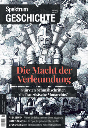 Falschnachrichten haben eines gemeinsam: Sie lassen sich nur schwer aus der Welt schaffen. Besonders zählebig sind jene, die mit pikanten Details über Berühmtheiten aufwarten. Im 18. Jahrhundert gab es eine regelrechte Schreibfabrik, die mit solchen Schmähschriften die französische Monarchie beschoss. Buchstäblich. Charles Théveneau de Morande, Verleger und Autor entsprechender Heftchen, verbildlichte seine Absichten: Aus mehreren Kanonen feuert ein gepanzerter Mann gegen die Obrigkeit. Haftbefehle segeln auf ihn herab, »von denen er aber durch den Rauch seiner Artillerie geschützt wird«. So beschrieb Morande das Frontispiz seines »Le Gazetier Curaissé« (»Der geharnischte Zeitungsmacher«), das wir auf unserer Titelseite zitieren. Über die Absichten der Schreiber wie Morande, der so genannten Libellisten, sind sich Historiker uneins. War es deren Ziel, die Autorität des Ancien Régime zu untergraben? Oder ging es ihnen einzig ums Geld? Ab S. 12 widmet sich unser Autor Hakan Baykal dieser Frage und geht den französischen Schmähschriften auf den Grund. Recht sicher für den Profit verbreitete im 19. Jahrhundert ein gewisser John Lawson Unwahrheiten. Er verfasste abenteuerliche Reiseberichte aus Neuguinea. Und obwohl die damaligen Gelehrten seine Schriften verrissen, waren viele Leser überzeugt: Der Mann spricht die Wahrheit. Wohin das führte, lesen Sie ab S. 52. Eine aufschlussreiche Lektüre wünscht Ihnen Ihre Karin Schlott, Redaktion Spektrum der Wissenschaft.