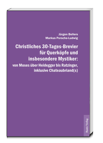 Dieses kleine Brevier für den Alltag zwischendurch soll Tag für Tag ein wenig religiös begleiten, vielleicht ein wenig unkonventionell, aber dadurch spannender. Der Weg führt vom noch konkret gelebten Juden- und Christentum der frühen Zeit, als Moses noch mit Gott sprach-das nennen wir Erfahrungschristentum -, über die Rationalisierung des Christentums im Kontakt mit der griechischen Philosophie (z.B. Augustinus), was das Christentum abstrakt, lebensfremd machte, es einer angeblichen Vernunft unterwarf, aus der Gott "abgeleitet" oder "bewiesen" wurde, auch einer politischen Vernunft wie der Befreiungstheologie der 1960er Jahre, die politisch angeblich vernünftig die Ziele Gottes-wie man sie zu erkennen wähnte-durchsetzen wollte, bis hin zu den neuen und alten mystischen Erscheinungen, die Christsein durch direkte Gotteserfahrung in der Gottesschau revitalisieren.