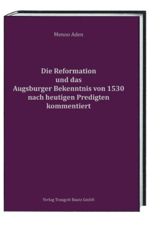 Vorwort Fünfhundert Jahre nach der Reformation ist der Glaubensstand der evangelischen Kirche unsicher geworden. Es besteht Veranlassung zu überprüfen, was vom Erbe Luthers und der Reformatoren noch lebendig ist. Das geschieht hier in drei Schritten. Im Ersten Teil wird die Geschichte der Reformation, ihrer Gründe und ihres weiteren Verlaufes behandelt. Der Zweite Teil, der Kern dieses Buches, ist ein Kommentar zum Augsburger Bekenntnis von 1530 (Confessio Augustana, CA). Die CA ist auch heute noch die wichtigste Bekenntnisgrundlage der deutschen und weltweiten Kirchen lutherischer Prägung.1 Die Barmer Erklärung von 1934 bezieht sich darauf. Der Lutherische Weltbund sieht .. in der unveränderten Augsburgischen Konfession ... eine zutreffende Auslegung des Wortes Gottes.2 Die Grundordnungen der deutschen evangelischen Landeskirchen beziehen sich auf sie, und die lutherischen Pastoren werden darauf verpflichtet. Hier wird aber kein theologischer, sondern ein gleichsam empirischer Kommentar vorgelegt, im Internet veröffentlichte evangelische Predigten und offizielle kirchliche Verlautbarungen werden mit Aussagen der CA abgeglichen. Als Ergebnis wird sich zeigen: Das Augsburger Bekenntnis spielt in der Verkündigung praktisch keine Rolle mehr. Das gilt aber auch für wichtige, von den Reformatoren darin vorausgesetzte Lehrinhalte. Im Dritten Teil wird dieses Ergebnis erörtert. Fast einhellig ist der Ruf nach Erneuerung der von Luther erneuerten Kirche.3 Dafür wird auch hier geworben. Ideologischer und dogmatischer Ballast sollte schleunigst abgeworfen werden. Die Kirche darf sich durch Dogmen und Bekenntnisschriften, Eigentliche verstellen lassen. Das Augsburger Bekenntnis ist grundlegend neu zu fassen, um das evangelische Profil wieder hervortreten zu lassen. Dazu müssen allerdings wesentliche, bisher für unverzichtbar gehaltene Aussagen des Neuen Testaments in Frage gestellt werden. Dieses Buch ist insofern eine Fortsetzung des Kommentarwerkes Apostolisches Glaubensbekenntnis des Verfassers in diesem Verlag, als auf die dortigen Überlegungen immer wieder verwiesen wird. Herrn Pastor a. D. Prof. Dr. K.-H. Kuhlmann-Bohmte, danke ich für die Durchsicht des Manuskripts und seinen freundschaftlichen Rat. Dr. Menno Aden