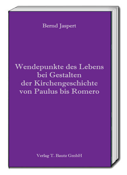 Die Wendepunkte im Leben der 25 Gestalten der Kirchengeschichte von Paulus bis Romero, die hier geschildert werden, führten zu erheblichen Veränderungen in Theologie und Kirche. Aber meistens werden sie in den kirchenhistorischen Arbeiten nicht oder kaum berücksichtigt. Deshalb ist diese Darstellung für alle, die die Kirchengeschichte von allen Seiten betrachten wollen, von besonderer Bedeutung. Sie klärt nämlich Hintergründe und Vorgänge auf, die in den gängigen Betrachtungen der Kirchengeschichte kaum beachtet werden. Dadurch entstehen neue, ungeahnte Perspektiven auf die Kirchengeschichte, die im Zeitalter des religiösen und weltanschaulichen Pluralismus besonders wichtig sind. Bernd Jaspert (geb. 1944), Dr. theol. von Marburg, war viele Jahrzehnte im Pfarrdienst der Ev. Kirche von Kurhessen-Waldeck tätig und lehrte Kirchengeschichte an der Universität Marburg.