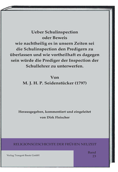 Am Ende des 18. Jahrhunderts forderten zahlreiche Pädagogen ein Ende der geistlichen Schulaufsicht. An die Stelle der geistlichen Schulaufsicht sollte eine Kontrolle durch besonders qualifizierte Lehrer, d.h. durch Männer aus den eigenen Reihen eingeführt werden. Von einer solchen durch pädagogische Fachleute übernommenen Kontrolle erhoffte sich beispielsweise der Berliner Pädagoge Johann Julius Hecker (1707-1768) eine deutliche Verbesserung der institutionalisierten schulischen Träger von Bildungs- und Erziehungsaufgaben und damit schlicht bessere Leistungen der Schüler. Zu den wichtigsten Befürwortern einer Veränderung der Schulaufsicht zählte Johann Heinrich Philipp Seidenstücker, der als Rektor der Lateinschule in Lippstadt tätig war. Seine pfarrerkritische Schrift Ueber Schulinspection oder Beweis wie nachtheilig es in unsern Zeiten sei die Schulinspection den Predigern zu überlassen und wie vortheilhaft es dagegen sein würde die Prediger der Inspection der Schullehrer zu unterwerfen aus dem Jahre 1797 gehört zu den interessantesten Beiträgen in dieser hitzig geführten Debatte.