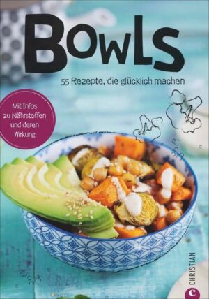 Die Bowl ist eine besondere Art des Essens - und des Anrichtens. Denn die Optik ist hier so wichtig wie der Inhalt. Dabei funktioniert die Bowl nach dem Baukastensystem. Nach unten kommen schwere Sattmacher wie Quinoa, Kichererbsen und Reis, darauf viel geschnitztes Obst und Gemüse und Toppings wie Nüsse, Samen und Kräuter. Oben auf noch etwas Sauce - und fertig ist die Bowl. 55 inspirierende Superfood-Bowls verrät Ihnen dieses Rezeptbuch.