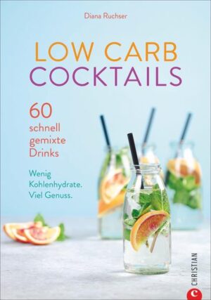 Wenig Kohlenhydrate, viel Genuss! Dieses Buch verrät 60 Rezepte für Klassiker und Trendcocktails, die einer Low-Carb-Ernährung nicht im Wege stehen. Für alle, die trotz Low-Carb-Ernährung nicht auf Genuss verzichten möchten. Sie erfahren, welche Alkoholsorten sich besonders eignen und erhalten schnelle Rezepte für selbst gemixte Low-Carb-Cocktails. Unnötige Kalorien sparen und trotzdem genießen.