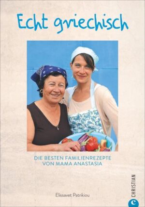 Authentische Küche aus Griechenland: Dieses Buch präsentiert echt griechische Familienrezepte von Mama Anastasia und Großmutter Soía. Ergänzt werden diese mit stimmungsvollen Bildern und Kochszenen sowie schönen Erinnerungen der Familie. Elissavet Patrikiou erzählt Geschichten aus der griechischen (Ess-)Kultur und verrät die Geheimnisse der wahren Kochkunst ihrer Mutter. Eine Anleitung zur Verwendung frischer Produkte auf authentische Art.