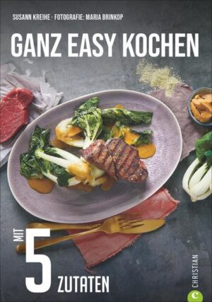 Einfach kochen mit möglichst wenigen Zutaten steht bei Hobbyköchen hoch im Kurs. Die Ganz-Easy-Kochformel hierfür: Mit nur 5 frischen Zutaten und wenig Aufwand großartige Gerichte zaubern. Die Ganz-easy-Rezepte sind fern von einer 08/15-Küche. Mit Rumpsteak-Carpaccio, selbst gemachten Lachs-Maultaschen oder lauwarmen Nusstörtchen sind auch Gäste zu beeindrucken. Das perfekte Buch für alle, die für sich und andere einfach richtig gut kochen wollen.