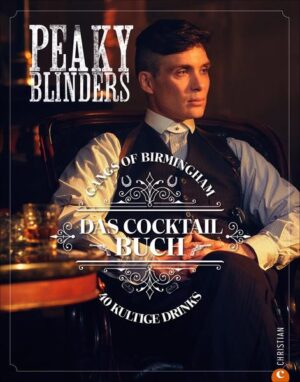 Cocktailbuch mit 40 exklusiven Cocktails auf Basis von Whisky, Gin und anderen Spirituosen. Damit lässt sich genießen, wie es die Peaky Blinders ebenfalls tun: stilvoll und voller Eleganz. Dieses Buch ist perfekt für Fans der Serie und damit eine tolle Geschenkidee. Die ausgewählten Cocktails werden jedoch nicht nur Serienfans überzeugen.