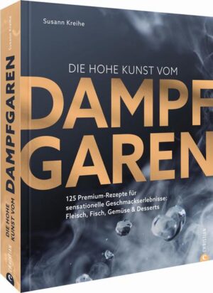 Hier ist das edle Dampfgar-Kochbuch für die Spitzenküche zu Hause. Mit 125 Rezepten für die kreative moderne Küche und zahlreichen Tipps und Tricks vom Profi. Denn in der kreativen Hobby-Gourmetküche darf ein Dampfgarer auf keinen Fall fehlen: Zart gegartes Fleisch, sanft auf den Punkt gedämpfter Fisch oder knackig-leuchtendes Gemüse eröffnen höhere Genuss-Sphären und neue kulinarische Horizonte. Die Profiköchin Susann Kreihe liefert 150 raffinierte Rezepte von »Kalbsfilet mit Miso-Creme« über »Entenbrust mit Bergamotte« und »Schwertfisch-Tataki mit Sojalack« bis zu »Schoko-Tartelettes mit Gin-Erdbeeren«.