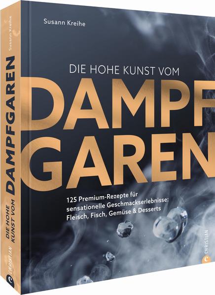 Hier ist das edle Dampfgar-Kochbuch für die Spitzenküche zu Hause. Mit 125 Rezepten für die kreative moderne Küche und zahlreichen Tipps und Tricks vom Profi. Denn in der kreativen Hobby-Gourmetküche darf ein Dampfgarer auf keinen Fall fehlen: Zart gegartes Fleisch, sanft auf den Punkt gedämpfter Fisch oder knackig-leuchtendes Gemüse eröffnen höhere Genuss-Sphären und neue kulinarische Horizonte. Die Profiköchin Susann Kreihe liefert 150 raffinierte Rezepte von »Kalbsfilet mit Miso-Creme« über »Entenbrust mit Bergamotte« und »Schwertfisch-Tataki mit Sojalack« bis zu »Schoko-Tartelettes mit Gin-Erdbeeren«.