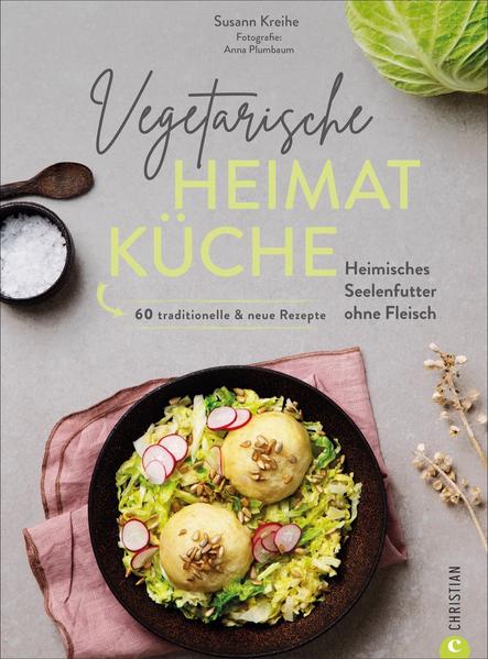 Kochbuch mit 60 vegetarischen Rezepte von Klassiker aus dem deutschsprachigen Raum. Von Käsespätzle über Schnüsch, von sächsischer Kartoffelkuchen bis Friesentorte, von vegetarischer Rheinischer Sauerbraten bis Pilzfrikadellen mit Kartoffelbrei: in diesem Veggie-Kochbuch bleiben keine Wünsche offen