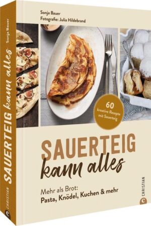 Sauerteig mal anders! Corona hat Brotbacken zum Lieblingshobby vieler werden lassen. So zog Sauerteig in unzählige Haushalte ein, wird dort gefüttert, gepflegt und verbacken. Was viele dennoch nicht wissen: Sauerteig lässt sich deutlich vielfältiger einsetzen als nur für Brot. Waffeln, Pancakes, Gnocchi, Knödel, Kuchen, Granola oder Pasta können mit Sauerteig verfeinert werden. Zeit, Neues auszuprobieren! 60 kreativeSauerteig-Rezepte: von klassisch bis unerwartet Zero Waste:mit neuen Ideen, um Sauerteigreste zu verwerten Das absolute Must-have für alle Hobbybäcker