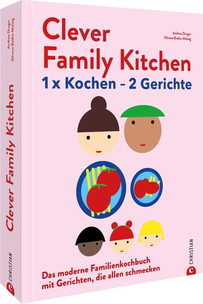 Einfache Familienküche: Gelingsichere, kreative Rezepte für die ganze Familie Aus eins mach zwei - Wenn wir für alle kochen, soll es auch allen schmecken. Sitzen aber Klein und Groß gemeinsam am Tisch, klappt dies häufig nicht, weil bekanntlich die Geschmäcker und Vorlieben verschieden sind. CLEVER FAMILY KITCHEN - mit unseren Rezepten ist es ganz leicht, aus den gleichen Zutaten zwei unterschiedliche Gerichte zaubern, von denen alle in der Familie begeistert sein werden! Seid ihr bereit, eure Familienküche zu revolutionieren?Dann seid ihr hier genau richtig! Denn ab jetzt heißt es:1 x kochen - allen schmeckt es!