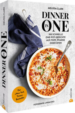 Fine Dining in One Pot Entdecken Sie das neue Must-have für alle Kochbegeisterten: "Dinner in One" von der New-York-Times-Foodredakteurin Melissa Clark! Mit 100 außergewöhnlichen und einfachen Rezepten ist dieses Kochbuch der perfekte Begleiter für alle, die köstliche Gerichte im Handumdrehen zubereiten möchten. Ob auf einem Backblech, in einer Pfanne oder einem Topf - diese Rezepte sind einfach, aber dennoch raffiniert. Unsere After Work Rezepte eignen perfekt für alle, die nach einem stressigen Arbeitstag nicht viel Zeit in der Küche verbringen möchten, aber dennoch Abwechslung suchen. "Dinner in One" ist ideal für alle, die ihr Kochrepertoire erweitern möchten. Die Rezepte sind übersichtlich und einfach erklärt und eignen sich für alle Kenntnisstufen. Egal, ob Sie ein erfahrener Koch oder ein Neuling in der Küche sind, dieses Buch wird Sie inspirieren und Ihnen helfen, schnell und einfach köstliche Gerichte zuzubereiten. Bestellen Sie jetzt "Dinner in One" und erleben Sie, wie einfach und köstlich Kochen sein kann! Aus der »New York Times«-Foodredaktion: 100 Mal einfach, 100 Mal köstlich One Pot aus Backofen, Topf, Pfanne, Bräter, Auflaufform, Instant Pot & Multikocher Moderne Gourmet-Feierabend-Rezepte für Berufstätige Auszug aus dem Inhalt: BACKBLECH Fleischbällchen-Sub-Sandwiches auf Knoblauchbrot Lachs mit Miso-Glasur und gerösteten Zuckererbsen Gebackener Zitronen-Feta mit Tomaten und Paprikaschoten PFANNE Auberginen-Reis-Pilaw mit Feta, Zitrone und Minze Knuspriger Tofu mit Erdnusskruste und grünem Spargel Würzige Schweinekoteletts mit Buttererbsen, Radieschen und Minze ONE-POT-PASTA Zitronen-Orecchiette mit Kichererbsen, Chilischoten und Rucola Cremige Ziegenkäse-Pasta mit Kirschtomaten und Oliven Ingwer-Kokos-Nudeln mit Garnelen und Blattgemüse BRÄTER Knusprige Hähnchenschenkel mit grünen Bohnen à la Puttanesca Pilze und Gnocchi in Wein geschmort Der einfachste Reis mit Bohnen und kurz eingelegten Jalapeños AUFLAUFFORM Gebackener Zitronenreis mit Artischocken, weißen Bohnen und karamellisiertem Lauch Gebratener Kabeljau mit Butterkartoffeln und Anchovis Pikanter Brotpudding mit Spargel, Pesto und Gruyère SUPPEN & EINTÖPFE Kokosnuss-Fischcurry mit Shiitake und Zuckerschoten Orzo-Minestrone mit frischem Mais, Zucchini und Pesto Süßkartoffel-Tofu-Suppe mit Miso und Shiitake INSTANT POT & MULTIKOCHER Rindfleischsuppe mit Spinat, Perlgraupen und Zitrone Linseneintopf mit geräucherter Wurst und Kartoffeln Emmer-Grünkohl-Eintopf mit Parmesan und cremiger Burrata SÜßSPEISEN Heidelbeer-Limetten-Knusperkuchen Nussbutter-Joghurt-Kuchen Samtiger Schokoladen-Kokos-Kuchen SALATE, BEILAGEN, GRUNDREZEPTE Panzanella mit Thunfisch, Mozzarella und Kapern Perfektes Grundrezept für grünen Salat Gelingsicherer Reis