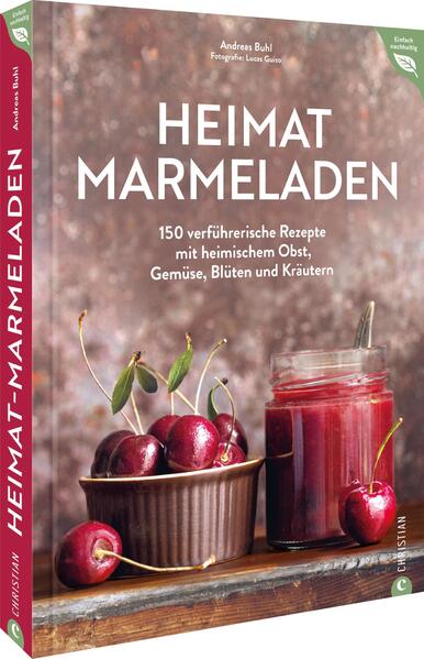 150 verführerische Rezepte aus regionalen Beeren, Kern- und Steinobst, Gemüse, Blüten und Kräutern Marmeladen-Herstellung wie beim Profi mit hr-Fernsehkoch Andreas Buhl! Werde mit "Heimat-Marmeladen" zum Meisterkoch deiner eigenen, köstlichen Brotaufstriche. Mit über 150 verführerischen Rezepten aus Beeren, Kernobst, Steinobst, Blüten, Kräutern und Wildfrüchten lernst du, wie du deine eigene leckere Marmelade herstellen kannst. Das Beste daran: Alle Zutaten stammen aus deiner Region! Neben klassischen Sorten wie Erdbeere, Himbeere oder Aprikose findest du in diesem Buch auch exotischere Varianten wie "Kirsch-Espresso-Gelee" oder "Birnen-Walnuss-Marmelade". Zusätzlich bietet das Kochbuch viele Tipps zur Verarbeitung von Gemüse und heimisch gewordenen Exoten wie zum Beispiel Kiwi oder Kumquat. Du lernst außerdem, wie du Bier und Wein in deine Marmelade einbinden kannst, um eine besondere Geschmacksnote zu erzielen. Wie wäre es zum Beispiel mit "Biergelee" oder "Rotem Glühweingelee"? Als Extra zeigt Andreas Buhl, wie man aus verschiedenen früchten leckere Säfte ganz leicht selber machen kann. "Heimat-Marmeladen" istdas ideal Kochbuchfür alle, die auf der Suche nach neuen Marmeladenrezepten sind und auf regionale, saisonale Zutaten Wert legen. Also zögere nicht und werde zum Marmeladen-Profi mit diesem wunderbaren Kochbuch! Die Einfach-Nachhaltig-Reihe aus dem Christophorus Verlag: Wir verwenden ausschließlich FSC-zertifiziertes Papier Wir drucken mit mineralölfreien Druckfarben Wir verzichten auf das Einschweißen in Plastikfolie Wir achten auf kurze Transportwege