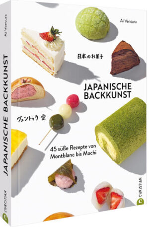 Kirschblütenhanami - Entdecken Sie die köstliche Welt der japanischen Backkunst mit unserem japanischen Backbuch Das Japan Backbuch beinhaltet eine Vielzahl von Rezepten für traditionelle japanische Süßspeisen und Gebäck, die nicht nur köstlich, sondern auch schön anzusehen sind. Die japanische Backkunst vereint Einflüsse aus Asien, Europa und Amerika. Daneben gibt es natürlich auch traditionelles japanisches Gebäck wie die farbenfrohen Mochi-Reiskuchen und fluffige Hefebrötchen. Ai Ventura kredenzt uns in ihrem Buch nicht nur 45 echt japanische Backrezepte, sondern gibt uns auch Einblick in eine Reihe typischer Backtechniken und -zutaten sowie die japanische Teezeremonie chado. Von Matcha-Biskuitrolle über Yuzu-Cheesecake, von Chiffon Cake bis Mille Crêpes: Hier ist wirklich für jeden Geschmack etwas dabei und sorgt für etwas Abwechslung in Ihrer Küche. Tauchen Sie ein in die faszinierende Welt der japanischen Backkunst und überraschen Sie Ihre Freunde und Familie mit einzigartigen und köstlichen Kreationen. Bestellen Sie noch heute unser japanisches Backbuch und starten Sie Ihre Reise in die Welt der japanischen Küche! Von Chiffon Cake bis Mille Crêpes: 45 feine Backrezepte Japanische Backkunst zwischen Trend und Tradition Mit zahlreichen Tipps und Tricks von der Profi-Konditorin Ai Ventura