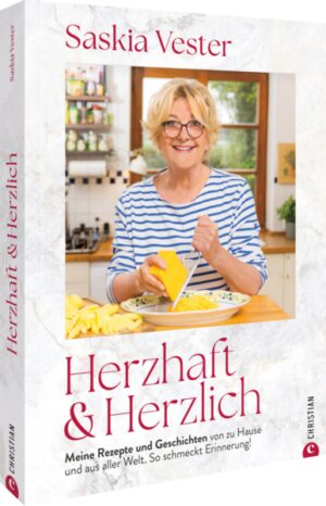 Saskia Vester zählt zu den beliebtesten Schauspielerinnen Deutschlands, sie spielt in »Das Kindermädchen«, »Soko«, im »Traumschiff« oder »Ein Fall für zwei«. In ihrem ersten Kochbuch liefert sie 50 Rezepte, zu denen sie ihre eigene Geschichte erzählt. Zum Beispiel zu dem veganen Menü, das sie ihrer Familie kochte, ohne dass jemand merkte, dass es vegan ist. Die »Tagliatelle mit Chicoree«, die sie nach einem stressigen Drehtag im Handumdrehen auf dem Teller hat. Oder das »Rote-Bete-Carpaccio«, mit dem sie Fritz Wepper überraschte. Zahlreiche persönliche Porträts und Anekdoten aus dem Leben der sympathischen Schauspielerin machen dieses Buch zum Must-have für alle Fans.