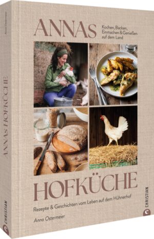 Anna Ostermeier lebt ihren Traum: Gemeinsam mit ihrem Mann Jörg hat sie den Hasenberghof bei Adelsried im Augsburger Land übernommen. Hier halten sie Legehennen nach dem Bruderhahn-Prinzip, ziehen vergessenes Gemüse und Dinkel und verkaufen ihre mit Liebe und Leidenschaft gemachten Produkte im eigenen Hofladen. Die saisonalen Rezepte wie »Bruderhahn gefüllt mit Speck, Maronen und Mandeln«, »Asiatisches Bruderhahn-Frikassee« oder »Zwetschgengratin« sowie die berührenden Geschichten und emotionalen Fotos machen Lust, sofort selbst ein Leben auf dem Land zu beginnen.