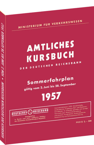 Kursbuch der Deutschen Reichsbahn - Sommerfahrplan 1957 | Bundesamt für magische Wesen