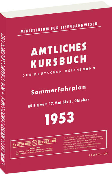 Kursbuch der Deutschen Reichsbahn - Sommerfahrplan 1953 | Harald Rockstuhl