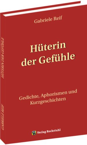 Autorin Gabriele Reif, Festeinband 112 Seiten mit 64 Abbildungen. ÜBER DAS BUCH: Die Impulse der Zeit wahrnehmend entstand das Buch „Hüterin der Gefühle“. Die vielen Arten der Gefühle zeigen, wie tiefgreifend sie Gedanken und das Leben beeinflussen. Diese wurden in Texten zu poetischen Bildern verarbeitet. Es entstanden Gedichte, Aphorismen und Kurzgeschichten. Das Buch greift starke Emotionen und Schwingungen zwischen den Menschen auf und stellt eine Verbindung zwischen Realität und Fiktion her.