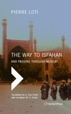 From 17 April, 1900, to 6 June of that year, Pierre Loti travelled in a private capacity from Bushire on the Persian Gulf, northwards through Shiraz, Persepolis, Isfahan and Tehran, before returning via the Caspian Sea to Europe. It is the personal day-by-day account of his journey, the hardships of the mountainous terrain and the empty desert. Loti excels in his descriptions of the world around him: the sky, the mountains, the fertile plains, the deserted desert. His descriptions of the people he meets, their dress and manners are remarkable. Loti had come from India and on his way to the Gulf, he stopped off at Muscat and his account of this brief visit was published as ‘En passant à Mascate’ (Passing through Muscat). This is the first English translation of both texts.