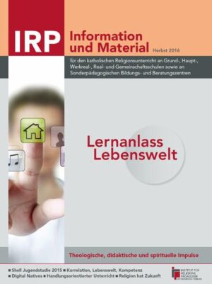 Liebe Kolleginnen, liebe Kollegen, „… und was hat das mit mir zu tun?“ Wer kennt sie nicht, diese desillusionierende und zuweilen gar ins Mark treffende Frage im Verlauf oder am Ende eines Unterrichtsgangs? Unmittelbar bringt sie ans Licht, dass etwas Entscheidendes nicht gelungen ist. Was als wichtiger Lerninhalt, als erstrebenswerte Kompetenz im Mittelpunkt des Lernprozesses stand, hat den Weg zu den Schülerinnen und Schülern offensichtlich nicht gefunden. So kann es im Religionsunterricht ebenso wie in jedem anderen Fachunterricht geschehen. Wie aber kann es gelingen, eine Brücke zu schlagen zwischen Inhalten und Zielen des (katholischen Religions-)Unterrichts und dem, was mit den Schülerinnen und Schülern selbst zu tun hat, d.h. was für sie lebensbedeutsam ist. Hier setzt das Konzept vom Lernanlass Lebenswelt an, dem sich die vorliegende Ausgabe von I&M mit ihren Grundlagenartikeln und unterrichtspraktischen Beispielen widmet. Wenn Schülerinnen und Schüler beim Lernen direkt an ihre persönliche Lebenserfahrungen anknüpfen können, so die Überzeugung, dann fördert dies ihre Bereitschaft zu lernen. Somit könnte auch gelingen, worauf bereits Karl Rahner aufmerksam machte: dass die Bereiche des Profanen und Sakralen zwar voneinander zu unterscheiden sind, sich aber zwischen beiden nicht nur fließende Übergänge, sondern auch Schnittflächen entdecken lassen. Gerade das machen die Textbeiträge dieser Ausgabe deutlich. Im Informationsteil stellt Christian Höger zunächst zentrale Ergebnisse der Shell Jugendstudie 2015 zum Thema Jugendliche Lebenswelt vor und benennt mögliche religionspädagogische Konsequenzen. Hans Mendl erörtert im Kontext der Lebensweltorientierung Möglichkeiten und Grenzen einer Korrelationsdidaktik und eines kompetenzorientierten Lernens. Wie auch der Religionsunterricht dazu betragen kann, dass Kinder und Jugendliche reflektiert und kompetent mit digitalen Medien umgehen, weist Jonas Müller in seinem Beitrag aus. Zur Lebenswelt von Kindern und Jugendlichen gehört auch mehr und mehr der inklusive Unterricht, dessen Entwicklung Brigitte Muth-Detscher beschreibt. Der Materialteil enthält in gewohnter Weise konkrete Unterrichtsbeispiele. So entfaltet Aline Kurt vor dem Hintergrund einiger wesentlichen Hinweise auf motivierende Unterrichtseinstiege und geeignete Methoden für handlungsorientiertes Unterrichten zwei Doppelstunden: eine erste zum Thema Freundschaft für die Klassen 1/2 und eine weitere für die Klassen 3/4 zur Frage der Kinderrechte. Impulse zum empathischen Lernen setzt Franziska Gramlich ausgehend von der biblischen Beispielgeschichte vom barmherzigen Samariter. Ihr Entwurf eröffnet Zugänge zu einem besseren Textverständnis. Schließlich entfaltet Heike Helmchen-Menke, warum es für die frühkindliche Bildung von Bedeutung ist, lebensweltliche Lernanlässe zu erkennen und ihr Potenzial zu nutzen. Themenspezifische Literaturhinweise, Linktipps und Filmempfehlungen runden den Materialteil ab, dem sich unter der Rubrik Aktuell für Sie wichtige Informationen aus unserem Institut sowie zu anstehenden Fortbildungen anschließen.