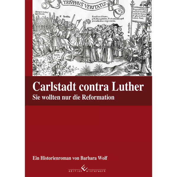 Reformation verstehen dies war der Antrieb, die historischen Ereignisse im Leben des Reformators Andreas Bodenstein Carlstadt zu recherchieren. Er war der Doktorvater Luthers in Wittenberg. Beide kämpften mit Thesen und Schriften für eine Reformation der katholischen Kirche. Sie wollten eine stärkere Besinnung auf die eigentlichen Werte des Glaubens und lehnten die äußeren Zeichen und den Ablasshandel ab. Jedoch hatten sie unterschiedliche Auffassungen vom Abendmahl. Barbara Wolf, freie Journalistin und Mitglied der Geschichtswerkstatt Karlstadt im Landkreis Main-Spessart, ist der Historie von Andreas Bodenstein, genannt Doktor Carlstadt, und von Martin Luther nachgegangen. Die Zeit von 1500 bis 1541 wird mit nahezu allen religiösen Konflikten und Begegnungen zwischen Martin Luther und Andreas Carlstadt spannend beschrieben. Tauchen Sie ein in den Historischen Roman der Reformationszeit, und lassen Sie sich fesseln von den mitreißenden Ereignissen jener Zeit.