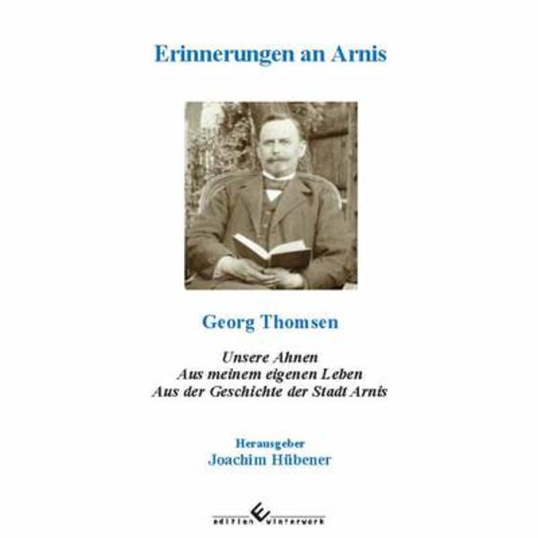 Georg Thomsen ist 1872 in Arnis als Sohn des Schiffers Simon Thomsen und seiner Ehefrau Maria geb. Kuschert geboren und hat dort seine Kindheit und Schulzeit erlebt. Nach seiner Ausbildung am Lehrerseminar in Eckernförde war er Lehrer in Rendsburg, Rektor in Kappeln (1907-1924 mit Wohnung im Schulhaus, dem heutigen Rathaus) und in Kiel bis zur Pensionierung im Jahr 1931. Die Verbindung zu Arnis hat er sein ganzes Leben lang gepflegt und ist auch nach seinem Tode im Jahr 1943 gemäß seinem Wunsch übers Wasser nach Arnis überführt und dort beerdigt worden. Die Grabstelle auf dem Arnisser Friedhof ist bis heute erhalten. Dieser Band mit „Erinnerungen an Arnis“ enthält sehr persönliche Beiträge von Georg Thomsen über die engen Beziehungen der Familien Thomsen und Kuschert zu Arnis. Beide Familien waren über mehrere Generationen in Arnis vertreten. Sehr anschaulich und spannend werden die Erlebnisse seiner Kindheit beschrieben und die damaligen Verhältnisse dargestellt. Georg Thomsen hat sich intensiv mit der Geschichte der Stadt Arnis beschäftigt und in "Aus der Geschichte der Stadt Arnis" veröffentlicht. Der Artikel aus dem Jahr 1937 wird hier als Kopie wiedergegeben.