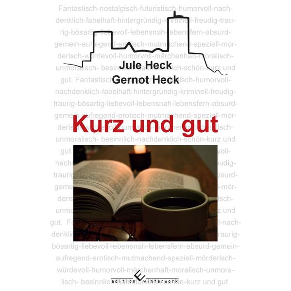 Das Autoren-Paar schreibt seit seiner frühen Jugendzeit. Im Laufe ihrer schriftstellerischen Entwicklung hat sich Jule Heck auf Kriminalromane spezialisiert, die unter dem Titel Tod im Schatten der Burg erscheinen. Gernot Heck bevorzugt den klassischen Gesellschaftsroman, der unter seinem Pseudonym publiziert wird. Beiden gemeinsam ist die Liebe zu Kurzgeschichten, in denen sie sich mit den Begebenheiten des Alltags ebenso beschäftigen, wie mit fantasievollen Stories, fabelhaften Ereignissen oder Geschichten aus der Vergangenheit. Dabei zeigen sie eine verblüffende Wandlungsfähigkeit durch immer wieder neue Themen. Mit diesem Buch haben sie sich erstmals auch als Autoren zusammengetan und bieten ihren Leser und Leserinnen und Lesern einen kleinen Überblick über das Spektrum ihres Schaffens. Sie wünschen viel Freude bei der Lektüre von Kurz und gut.