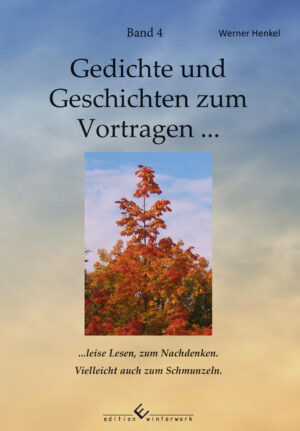 Hase, Igel, Fisch, Elefant, Ameise und viele andere Tiere lässt der Autor hier zu Wort kommen. Sie sprechen das aus, was Menschen denken. Sie formulieren die Wünsche und Sehnsüchte von Menschen, Menschen wie du und ich. Die Gedichte und Geschichten tragen oft autobiographische Züge und stellen somit einen Bezug zum realen Leben des Autors dar. Sie können aber auch zum Nachdenken anregen. Viel Spaß beim Lesen! W. Henkel