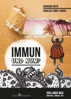 Immun und nun? Der lange Weg. Irrational ironisch - irre Über hundert Seiten voller Ironie und beißendem Spott über das pandemische Geschehen. Dazu bissige Illustrationen voller Witz mit spitzer Feder gezeichnet. Die treffendste Satire beinhaltet Spott mit so wenig Bosheit und so viel Wahrheit, dass selbst die Betroffenen darüber lachen können. Auch wenn uns das Lachen manchmal im Halse stecken bleibt. Gerade in dieser angespannten, pandemischen Zeit ist die Satire eine Form, mit der Personen, Ereignisse oder Zustände verspottet, kritisiert oder angeprangert werden. Dies gilt im Besonderen für politische, gesellschaftliche und soziale Unzulänglichkeiten, unter denen wir alle zu leiden haben. In der Hoffnung auf sorgenlosere Zeiten wird hier das pandemische Geschehen in Wort und Bild karikiert und witzig auf den wunden Punkt gebracht.