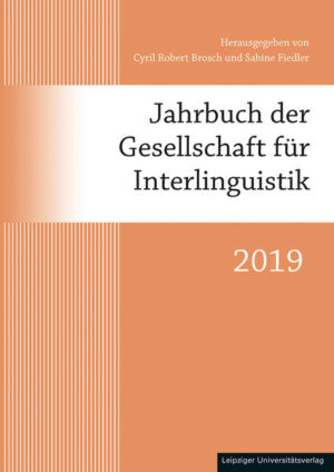 Jahrbuch der Gesellschaft für Interlinguistik 2019 | Bundesamt für magische Wesen