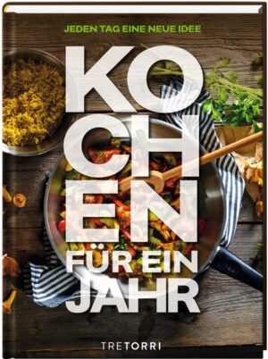 Kochen für ein Jahr Leckere Rezeptideen für ein ganzes Jahr! Das Kochbuch hilft allen, die sich immer wieder mit folgender Frage konfrontiert sehen: „Was koche ich heute?“ „Kochen für ein Jahr“ sorgt mit 365 kreativen Rezepten täglich für neue Geschmackserlebnisse. Von Klassikern wie Rinderrouladen und Sauerbraten bis zu Trendgerichten wie Pulled-Pork-Burger und Süßkartoffelpommes findet man in diesem Buch alles. Übersichtlich nach Kapiteln wie z. B. Salat, Fleisch und Pasta sortiert und mit vielen ansprechenden Fotos, machen die Gerichte Lust aufs Ausprobieren – Guten Appetit!