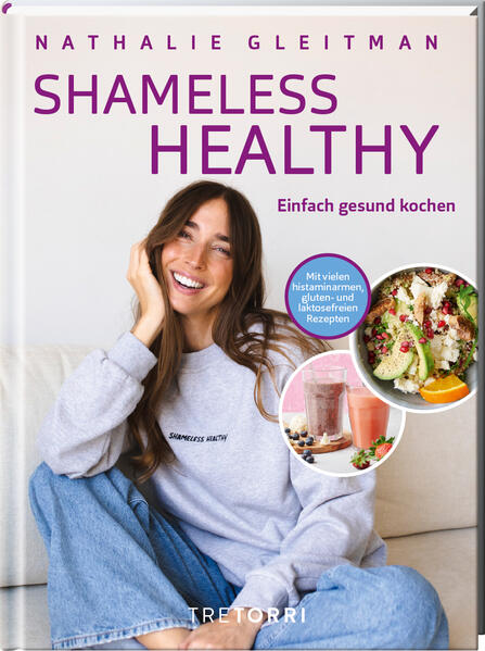 Shameless Healthy - was ist das? Für Nathalie Gleitman bedeutet das: eine gesunde, ganzheitliche Lebensweise. Ohne Scham. Dafür mit viel Genuss. Vor allem aber, seinen Körper durch Selbstliebe und Achtsamkeit zu stärken und Nahrungsmittelunverträglichkeiten zu überwinden. Wie das auch im stressigen Alltag funktioniert, zeigt sie mit über 120 Rezepten - u. a. histaminarm, gluten- und laktosefrei - sowie zahlreichen Tipps, praktischen Ernährungsplänen, Well-Being-Tagebuch und zeitsparendem Meal-Prep. Extra für Mommies-to-be: das Kapitel Shameless Pregnant mit ihren ganz persönlichen Erfahrungen. In ihrem dritten Kochbuch ermuntert die Foodbloggerin, Autorin und Ernährungsberaterin Nathalie Gleitman jeden und jede dazu, seinen oder ihren eigenen gesunden Lebensstil einfach durchzuziehen, egal was die Umwelt dazu sagt. Es ist ok, gesund zu essen. Hier ist der Buchtitel Programm: Erlaubt ist, was sich gut anfühlt und Freude macht. Genießen ohne Scham! #shamelesshealthy