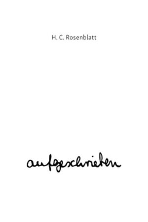 Hannah C. Rosenblatt konnte nur aufschreiben, was sie ihren Eltern zu sagen hat. Als Kind und Jugendliche wurde sie körperlich und seelisch schwer traumatisiert, dann gelang ihr der Ausstieg aus organisierter Gewalt und Ausbeutung. Ihr Weg aus Angst und später unaushaltbarem Erinnern führte immer wieder an dem vorbei, was sie in „aufgeschrieben“ bezeugt: Eltern_Liebe, Zugehörigkeit, Loyalitätskonflikte, Verrat, Aggression und das eigene autistische Leben an sich. Es kommt zu einem sprachlich feinen und präzise formulierten Kammerspiel, das keine bloße Abrechnung eines Opfers ist - sondern ein weiterer wichtiger Schritt ins selbstbestimmte Leben.