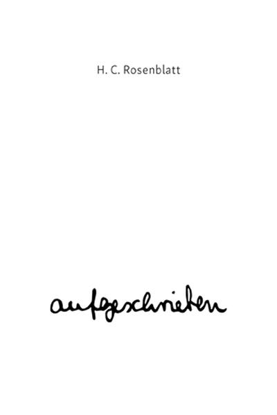 Hannah C. Rosenblatt konnte nur aufschreiben, was sie ihren Eltern zu sagen hat. Als Kind und Jugendliche wurde sie körperlich und seelisch schwer traumatisiert, dann gelang ihr der Ausstieg aus organisierter Gewalt und Ausbeutung. Ihr Weg aus Angst und später unaushaltbarem Erinnern führte immer wieder an dem vorbei, was sie in „aufgeschrieben“ bezeugt: Eltern_Liebe, Zugehörigkeit, Loyalitätskonflikte, Verrat, Aggression und das eigene autistische Leben an sich. Es kommt zu einem sprachlich feinen und präzise formulierten Kammerspiel, das keine bloße Abrechnung eines Opfers ist - sondern ein weiterer wichtiger Schritt ins selbstbestimmte Leben.