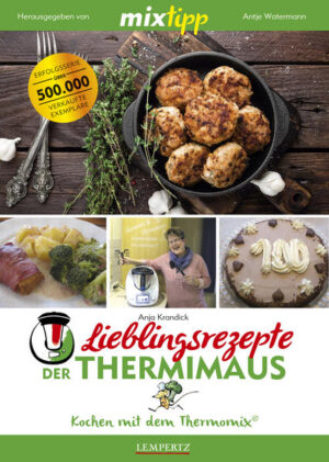 Anja Krandick - besser bekannt als Thermimaus Ostfriesland - ist der Star unter den Thermomixern. Youtube-Bloggerin und Allround-Talent: Mit dem Thermomix zaubert sie die leckersten Köstlichkeiten und filmt sich selbst dabei. So präsentiert sie seit Jahren auf ihrem Youtube-Kanal und bei Facebook ihren begeisterten Fans ihre Rezepte. Ob cremige Blumenkohlsuppe, Hähnchen "Yellow Submarine", Duschpralinen, Zwiebel-Eier oder Oma Buss´Apfelkuchen vom Blech und dazu den Thermimaus-Muntermacher - alles wurde getetestet und für lecker befunden. Ganz nach dem Motto: Thermomix und Thermimaus, da kommt bestimmt was Leckeres raus! Hier hat die Thermimaus nun zum ersten Mal ihre persönlichen Lieblingsrezepte in Buchform gesammelt, zusammen mit Zubereitungstipps und Links zu den passenden Rezeptvideos: Einfach angucken und mitkochen!