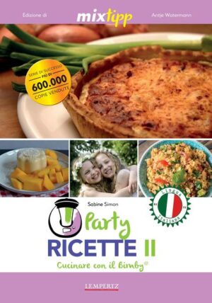 MIXI GIA‘? Un party per guardare una partita di calcio, la festa della Prima Comunione, un brunch, una festa in giardino, la festa di Santa Claus - un motivo per festeggiare si trova sempre! E che cosa serve oltre alle belle persone ed il bell‘ambiente? Esatto, „Partyfood” saporito e stuzzichini appetitosi! Con una buonissima insalata di cuscus ci sarà un‘atmosfera così gioiosa che anche il più disinteressato al calcio verrà contagiato mentre si guarda la partita ed un mousse-au-chocolat-Trifl e perfezionerà di sicuro il prossimo party di Santa Claus! La Veggie-Crema da spalmare sul pane o la limonata di zenzero nel bicchiere - con queste ricette entusiasmerai i tuoi ospiti di qualsiasi party! La nostra autrice Sabine Simon sa di cosa parla: lei organizza i suoi party ogni volta con tanto amore e cura per i dettagli. Lei ha accesa anche la nostra voglia di festeggiare - per questo motivo abbiamo raccolto in questo libro le ricette più adatte ai party, che fanno venire semplicemente la voglia di trascorrere qualcosa di diverso che soltanto una serata sul divano. Come sempre vale: tutte le ricette si possono preparare molto velocemente con il TM5® od il TM31®, pertanto avrai molto più tempo per festeggiare con i tuoi ospiti durante il party. Prova le tante ricette e crea la tua perfetta combinazione di Partyfood e Partydrinks!