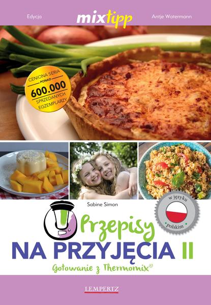 CZY JUŻ MIXUJESZ? Wspólne oglądanie meczu, komunia dziecka, brunch, przyjęcie w ogrodzie czy mikołajki - powód do organizacji przyjęcia zawsze się znajdzie. A czego z tej okazji najbardziej potrzeba, oprócz miłych ludzi i przyjemnego otoczenia? Oczywiście smakowitego jedzenia i pociągających zakąsek! Nasza sałatka z kuskusem w piłkarski wieczór porwie nawet największego mruka, a mousse-au-chocolat z biszkopcikami uświetni nadchodzące mikołajki. Pastą wegetariańską na chlebie, czy imbirową lemoniadą w szklance - tymi przepisami oczarujesz swoich gości na każdym przyjęciu! Nasza autorka Sabine Simon wie o czym pisze: sama zawsze organizuje swoje przyjęcia z pasją i dbałością o szczegóły. Nas także zaraziła zapałem do imprezowania - i właśnie dlatego zamieściliśmy w tej książce te jej przepisy, dzięki którym ma się ochotę na coś więcej, niż nudne wieczorne siedzenie na kanapie. Wszystkie przepisy szybko da się przygotować w TM5® lub TM31®, tak aby móc spędzić jak najwięcej czasu z gośćmi. Wypróbuj nasze różnorodne potrawy i skomponuj własny optymalny zestaw dań i drinków!