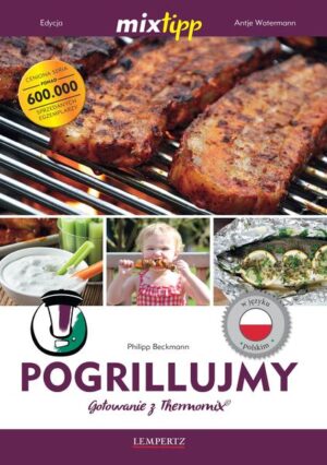 CZY JUŻ MIXUJESZ? 25°C w cieniu - pogrillujmy! Z tą książką, gwarantujemy, grillowanie będzie jeszcze smaczniejsze! “Grill-Phil” Beckmann udostępnił w niej swój zbiór porad i najlepszych przepisów - od Chicken Wings przez kotlety z pstrąga, aż do wyśmienitych żeberek MIXtipp - czyli wszystko to, co u prawdziwego pasjonata grillowania powoduje szybsze bicie serca. Steki i kotlety nabiorą prawdziwie doskonałego smaku dzięki różnorodnym marynatom, począwszy od marynaty z ciemnego piwa, po andaluzyjską przyprawę. A dip z rzeżuchą, czy pasta z fety urozmaicą takie dodatki jak cebulowa focaccia czy chleb na patyku. Wszystko jedno czy lubisz ostre, łagodne czy słodkie smaki, wśród rozmaitych sosów, takich jak słodki sos cebulowo-morelowy, sos czosnkowy, czy specjalny curry, na pewno znajdziesz coś w swoim guście! A kiedy będziesz potrzebować bezmięsnej pauzy daj się oczarować letniej sałatce orzechowej lub sałatce Kentucky Coleslaw. Przy pomocy TM5® lub TM31® szybko wszystko przygotujesz i spędzisz przyjemniej czas przy ulubionym grillu.