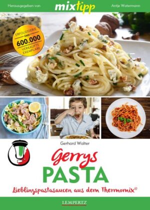 Life is a combination of magic and pasta! - Frederico Fellini Pasta macht glücklich! Unser erfolgreicher Autor Gerry Walter liebt Pasta genauso wie wir und gibt nun in seinem dritten Band der mixtipp-Reihe mit über 40 Rezepten Einblick in seine Pasta-Welt. Wie wäre es mal mit einer weißen Tomaten-Vanille-Sauce oder einem buntem Pasta-Salat? Schnelle Alltagsgerichte wie Spaghetti Aglio e Olio oder Thunfisch-Pasta sind genauso vertreten wie feine Hummerpasta oder Gnocchi in Morchelrahmsauce, wenn es gilt, Gäste edel zu bewirten. Ob Fleisch, Fisch oder vegetarisch - Pasta geht immer und Pasta schmeckt jedem! Natürlich gilt auch in diesem Buch wieder: Alles ist schnell und einfach im TM 5® oder TM 31® zubereitet. Also auf ins Pasta-Glück mit Gerry!